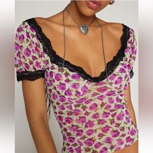 Kimchi Blue floral lace top